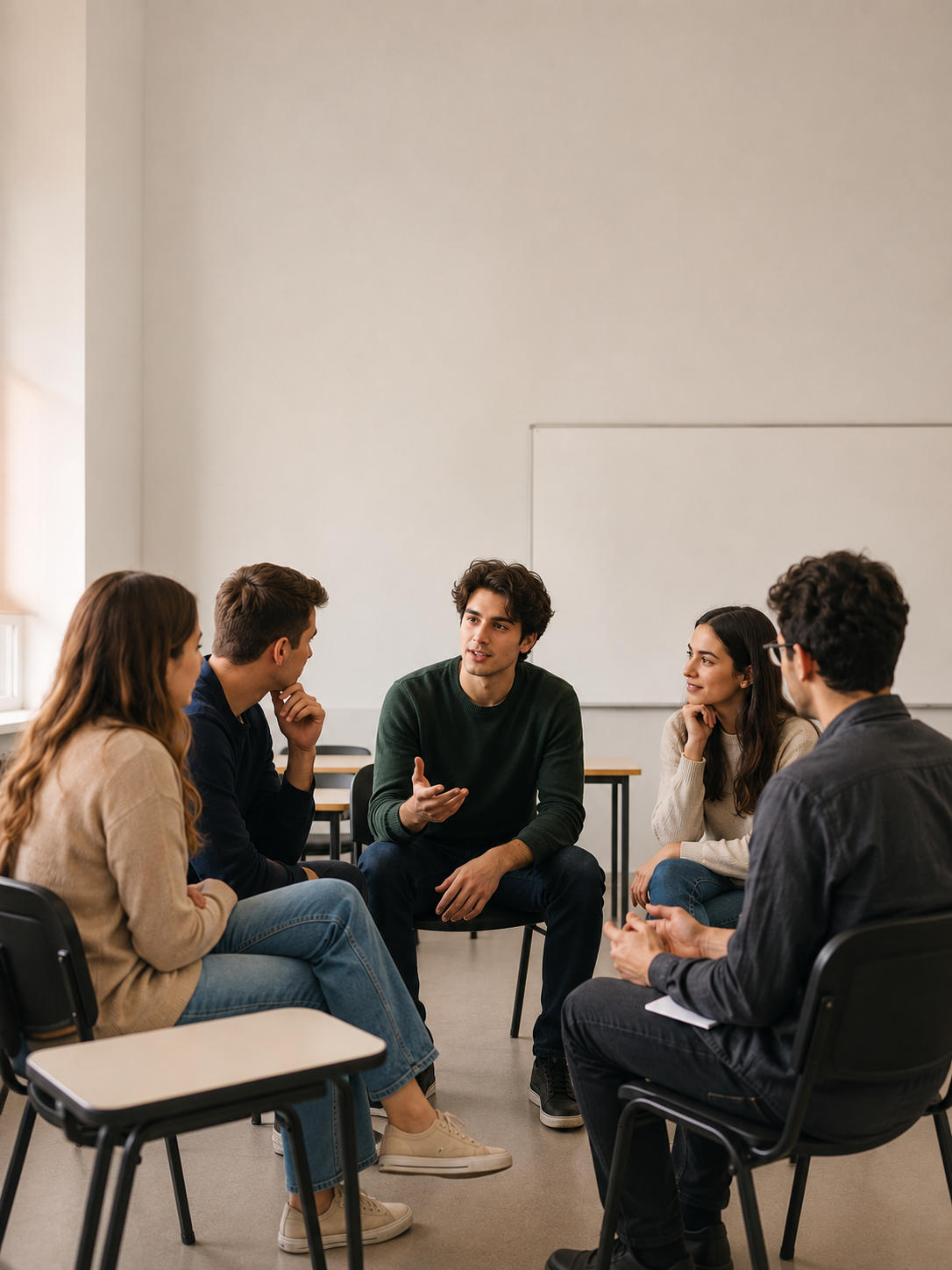 People in conversation